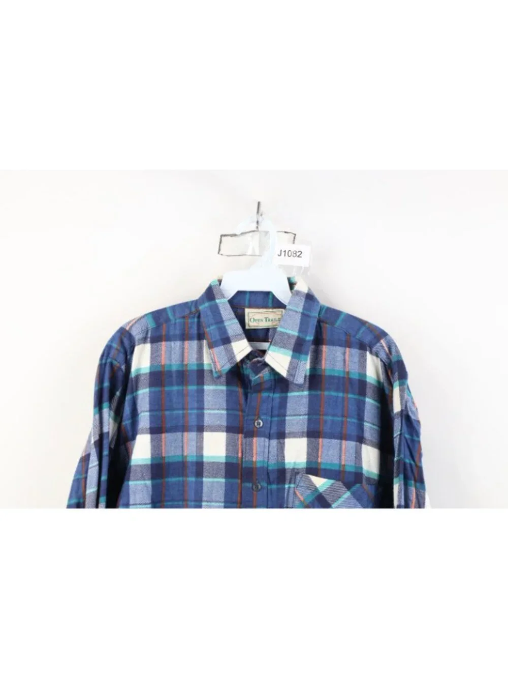 Vintage 70s Streetwear Mens Medium Faded Flannel Collared Button Shirt Plaid